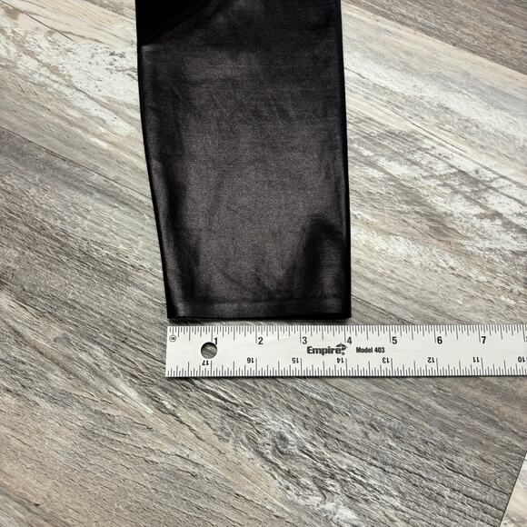 Spanx Everywear Gloss Black M‎ Metallic Panel Pullover Yoga Gym Fitness Legging - Picture 10 of 12